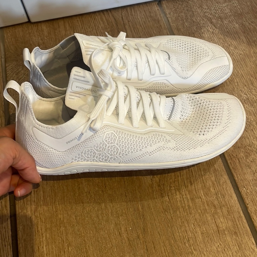 Brand New w/out Tags Women’s White Vivo Barefoot Primos Lite Knit Shoes